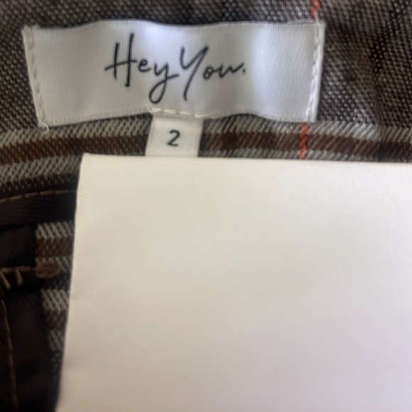 Hey You Plaid Kimmit Trousers with Black Slit Elastic Cuffs – Size 2 - Picture 11 of 13